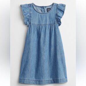 Gap Factory Girls Denim Ruffle Dress Medium Wash 2T